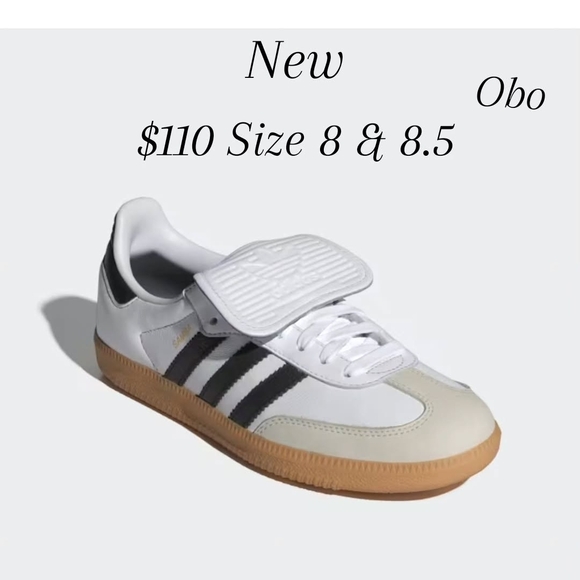 Adidas Samba White with Black Accents - Picture 2 of 2